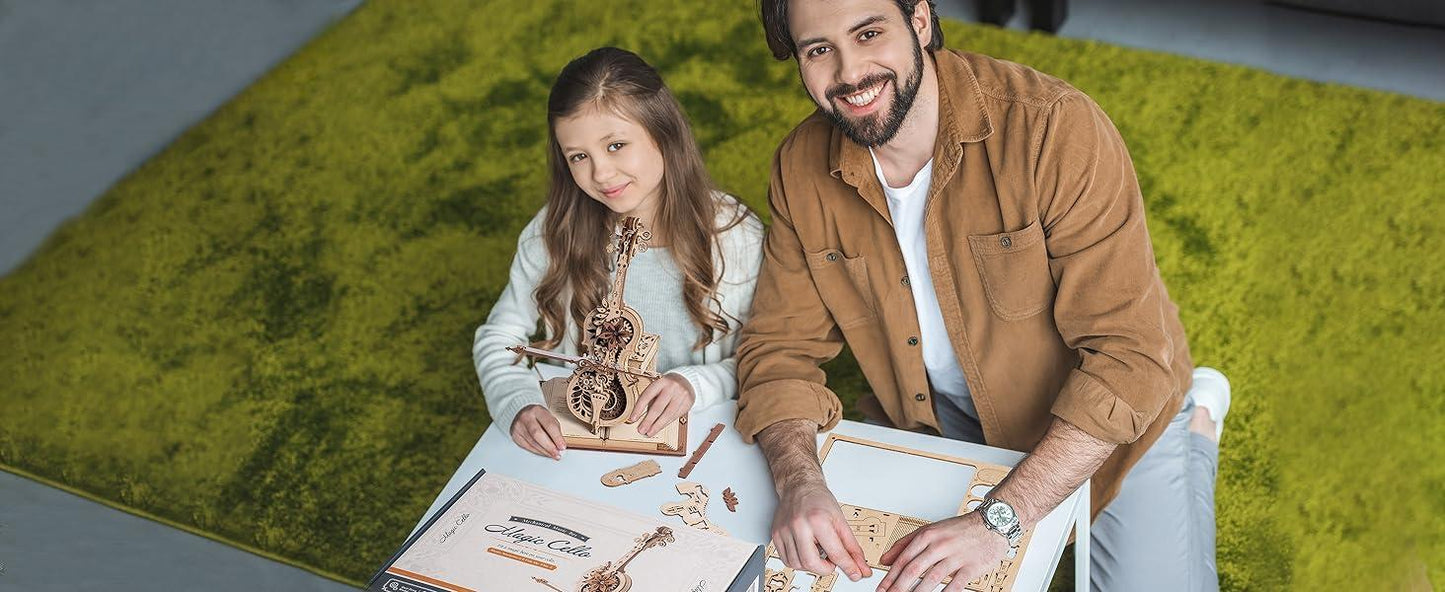 ROBOTIME - Wooden Music Box Puzzles for Adults AMK63 / Magic Cello / 3D Wooden Puzzles for Adults and Teens / Wooden Model Kits to Build - Premium Music Box from Concordia Style Boutique - Just $62.37! Shop now at Concordia Style Boutique