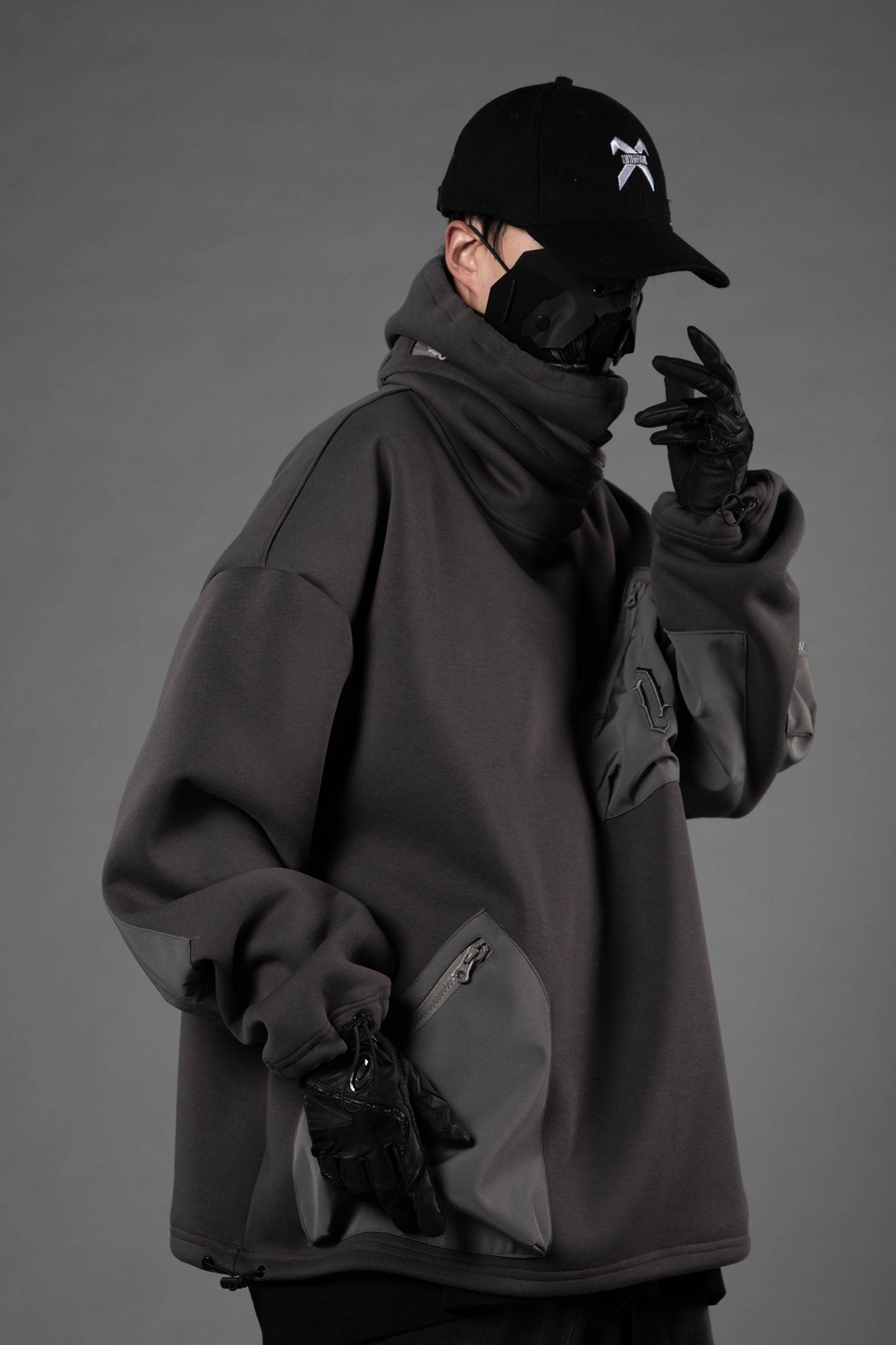 HiH33 Grey Utility Hoodie - Concordia Style Boutique