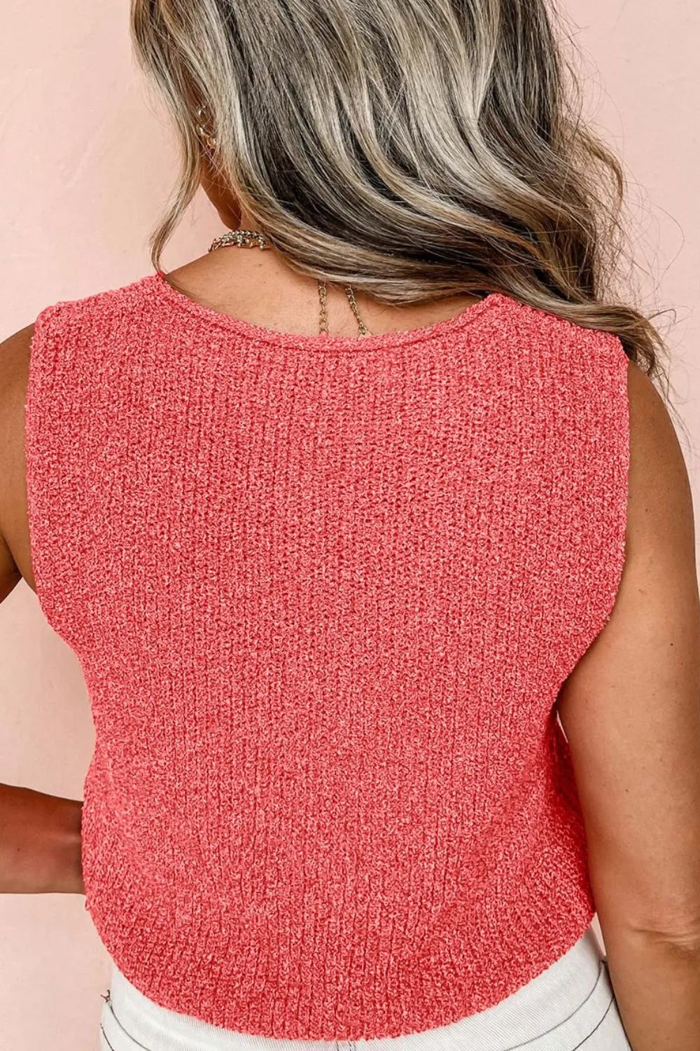 Double Tie V Neck Sweater Vest - Concordia Style Boutique