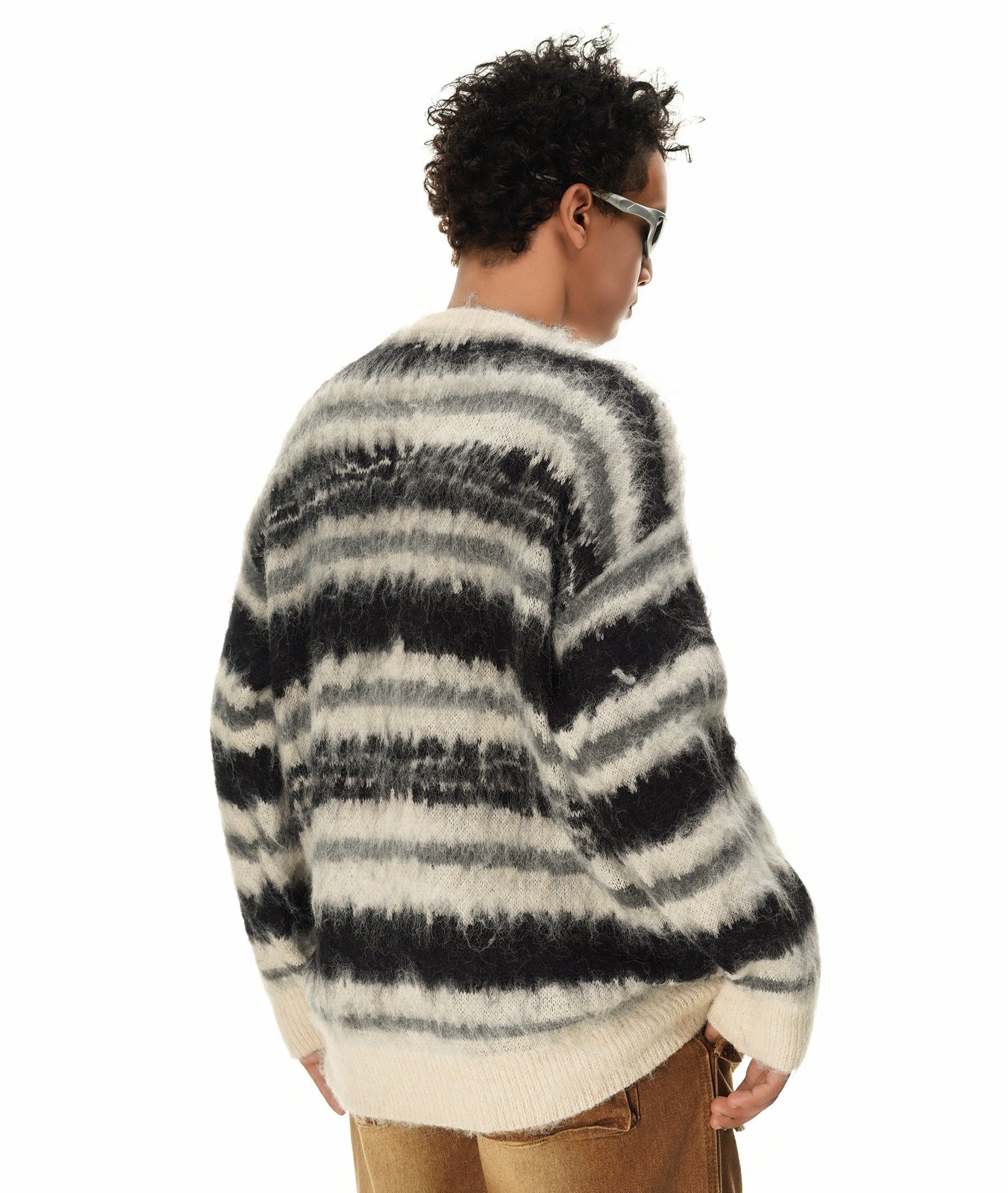 Cream and Black Striped Knit Sweater - Concordia Style Boutique