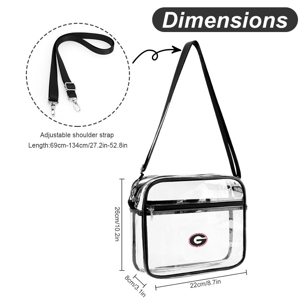 Transparent Satchel - "Go Dawgs" - Premium Transparent Satchel from Concordia Style Boutique - Just $31.36! Shop now at Concordia Style Boutique