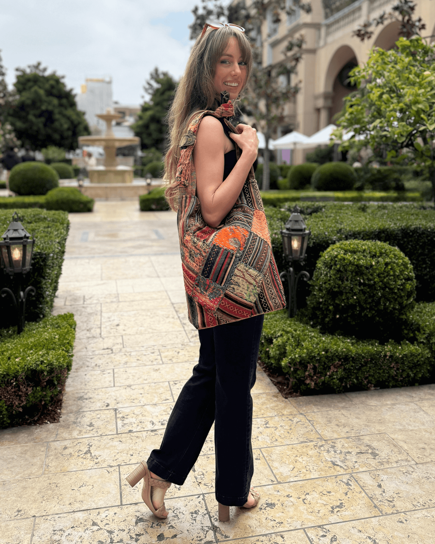 Kathmandu Collection Quilted Patchwork Hobo Bag