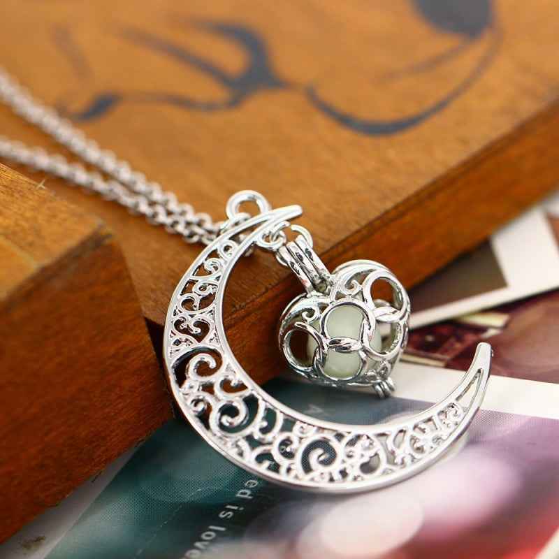 Radiant Crystal Pendant Necklace with Silver Plated Chain