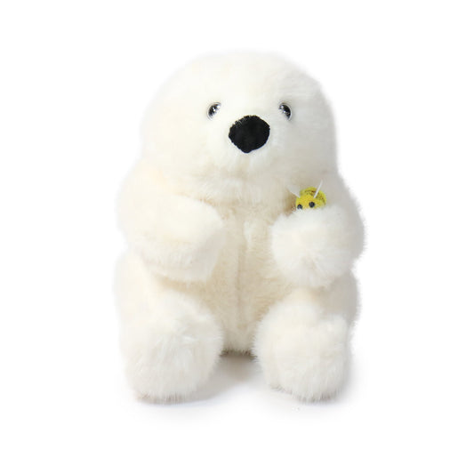 8-inch Buzzy Bear with Yellow Ladybird