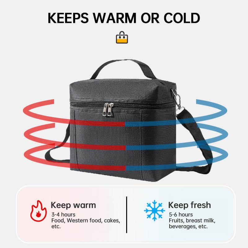 Lunch bag - Light, insulated, leak - proof, waterproof. Adjustable strap, reusable, for work, picnic, travel. - Concordia Style Boutique