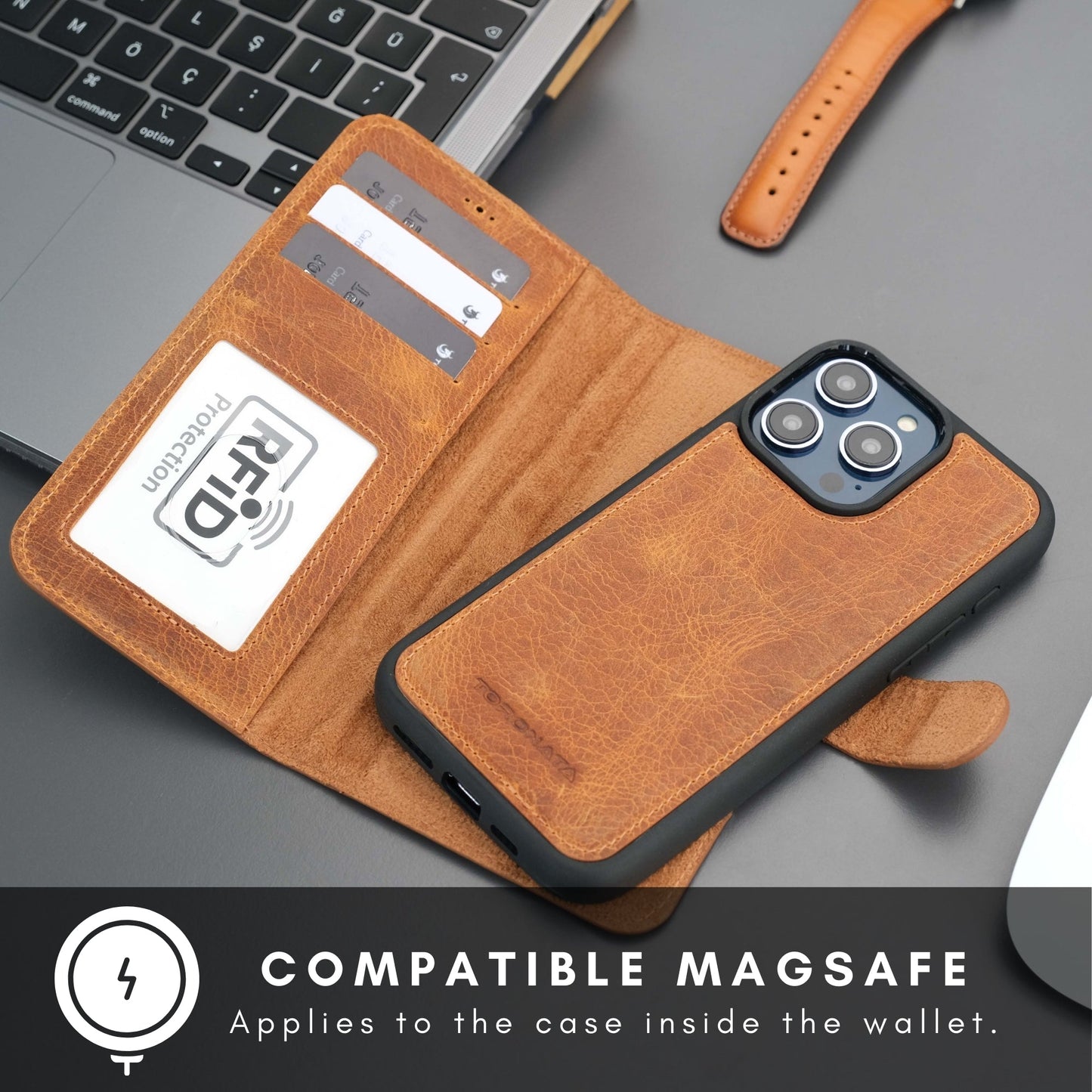 Casper iPhone 16 Pro Max Wallet Case Leather MagSafe - Concordia Style Boutique