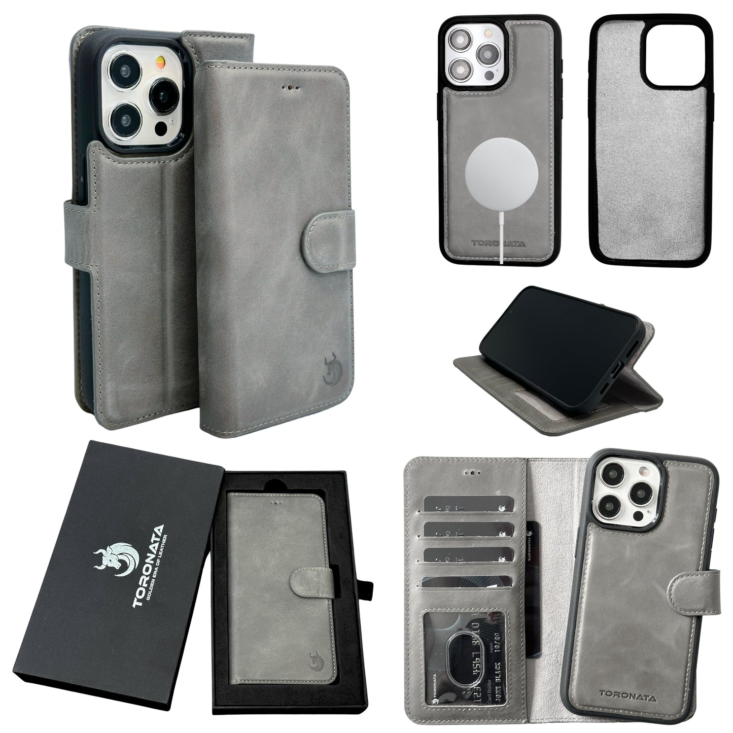 Vegas Premium Leather iPhone 15 Pro Max Wallet Case with MagSafe | Detachable RFID Blocking Luxury Wallet - Concordia Style Boutique