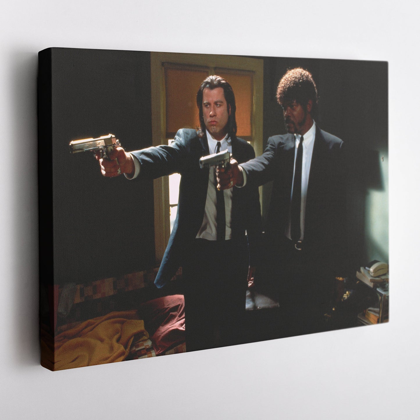 Pulp Fiction Canvas – Vincent & Jules Gangsta Movie Wall Art for Home Decor
