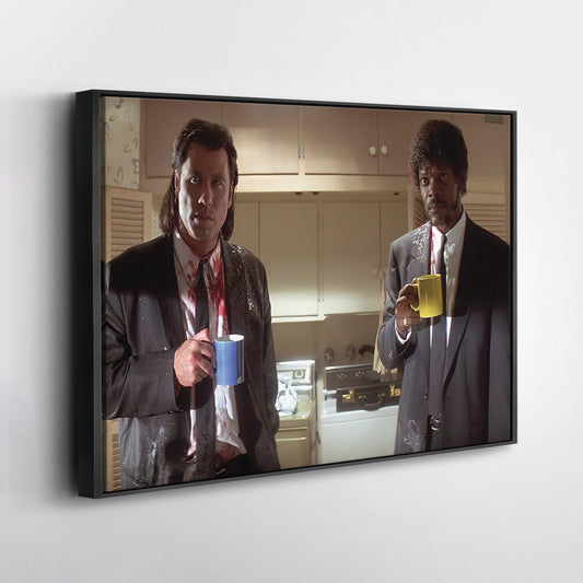 Pulp Fiction Coffee Scene Canvas – Tarantino Movie Wall Art