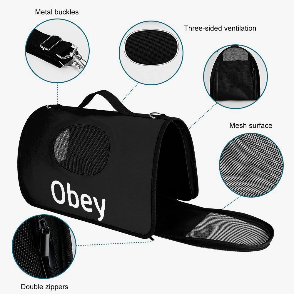 Pet Carrier Bag - Obey - Premium pet carrier from Concordia Style Boutique - Just $21.78! Shop now at Concordia Style Boutique