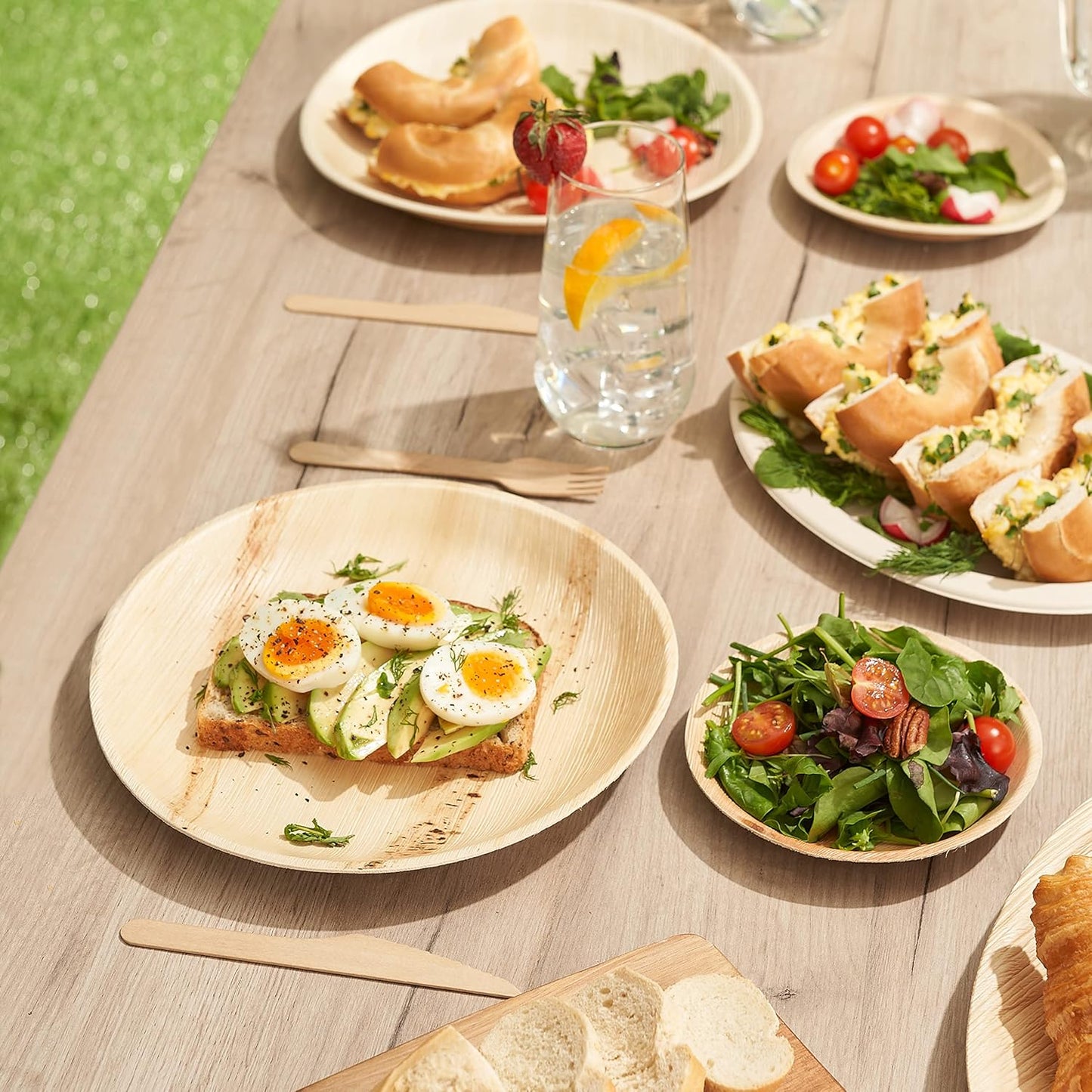 Palm leaf  6 Inch Round Plate (600 Pack) 0.25 each