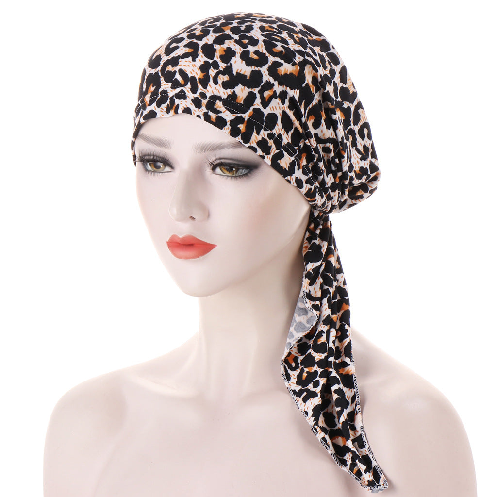 Curved Tail Turban Hat Flower Cloth Pullover - Premium head wrap from Concordia Style Boutique - Just $13.98! Shop now at Concordia Style Boutique