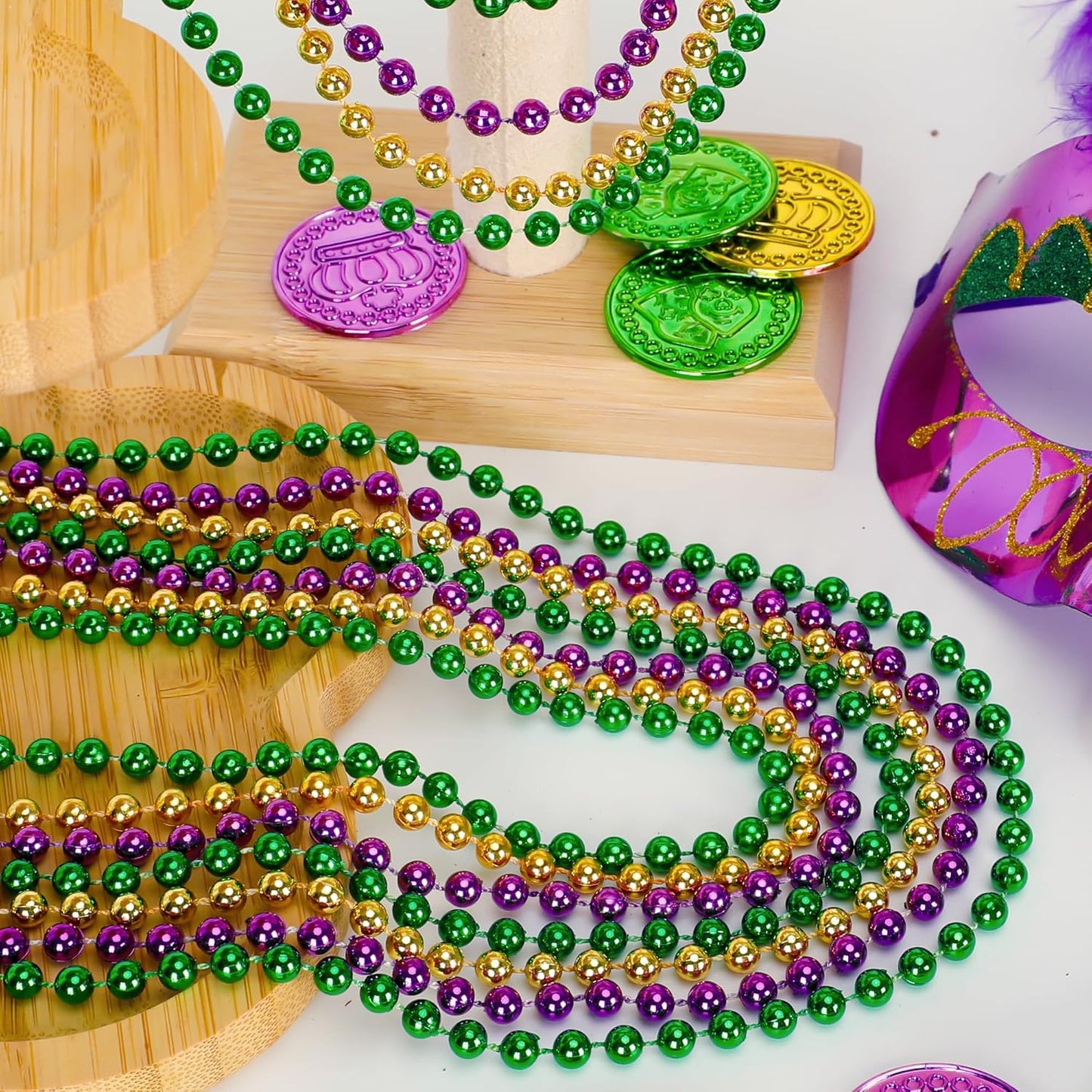 12 PCS Mardi Gras Beads - Premium beads from Concordia Style Boutique - Just $10.80! Shop now at Concordia Style Boutique