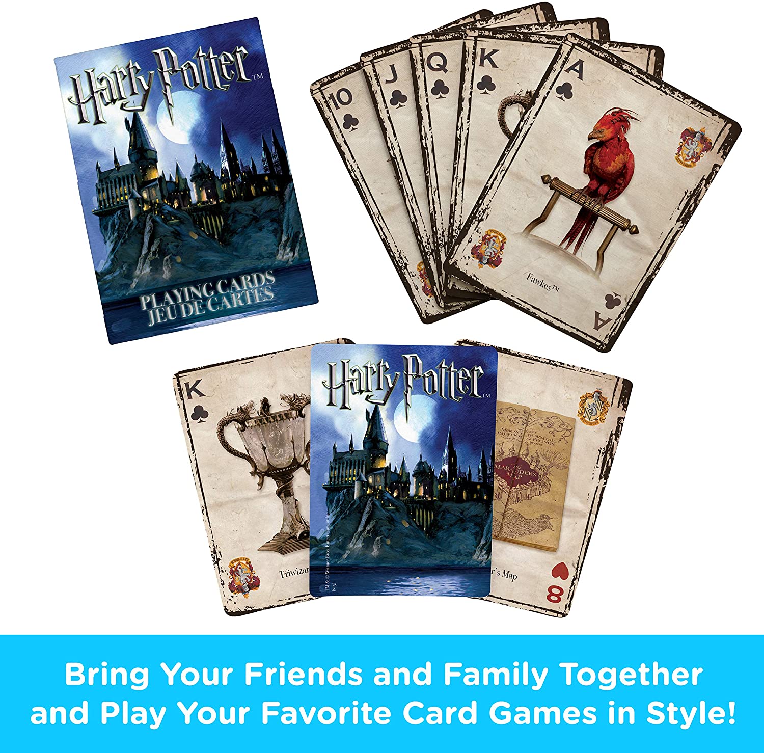 Aquarius Playing Cards: Harry Potter - Symbols - Concordia Style Boutique