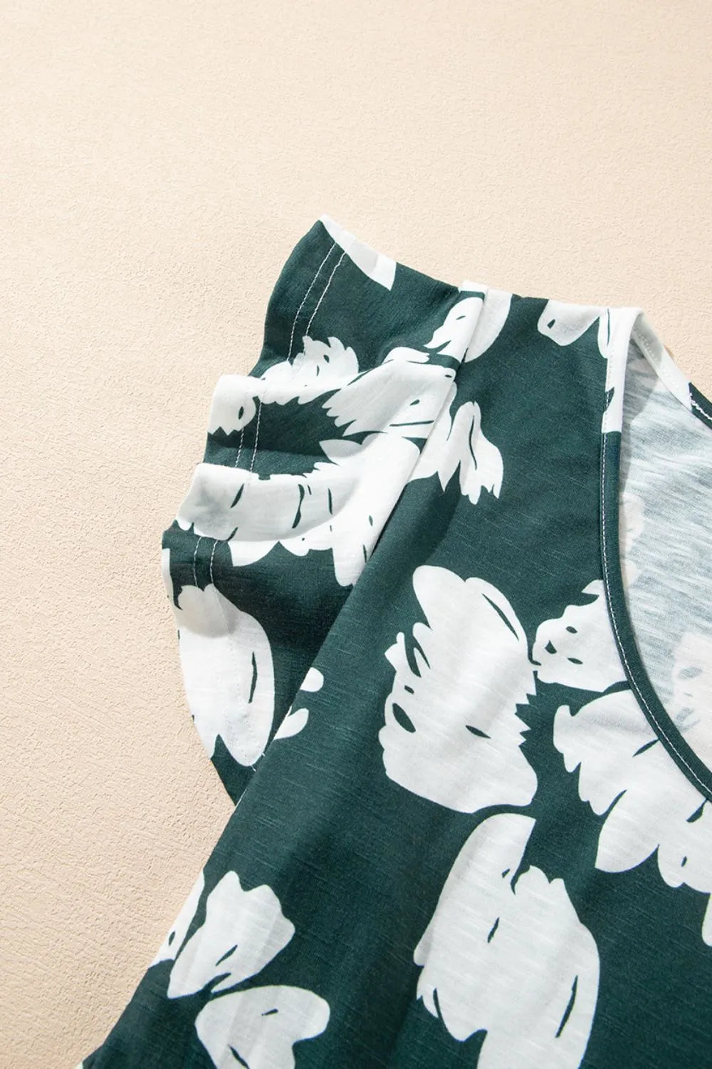 Floral Print Ruffle Sleeve Empire Waist Mini Dress - Concordia Style Boutique