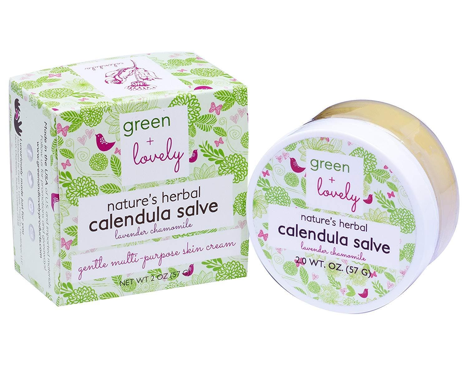 Nature's Herbal Calendula Salve, Lavender Chamomile - Eczema Cream - Multi-use Skin Cream, 2 oz - Concordia Style Boutique