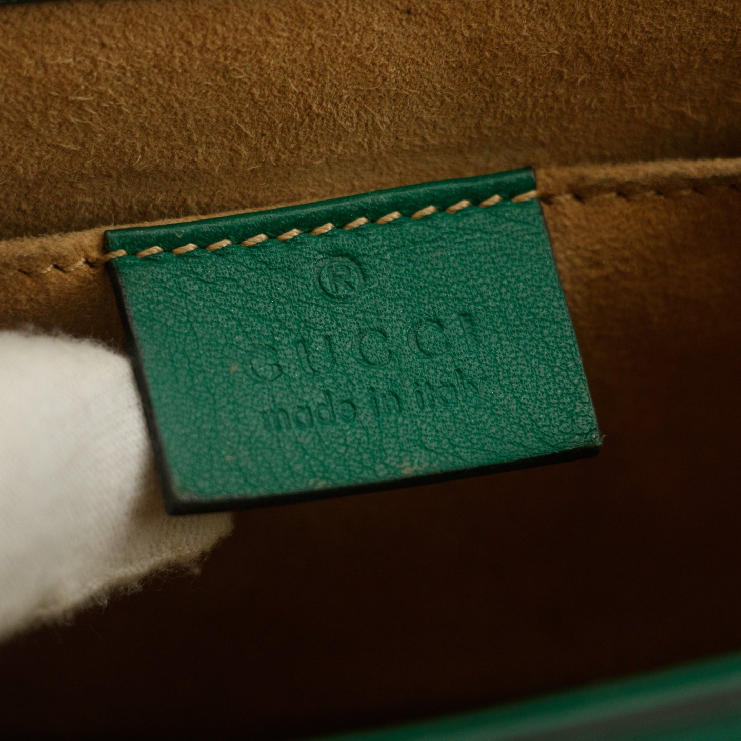 Gucci Small Pearl Studded Padlock Crossbody Bag Green #9219