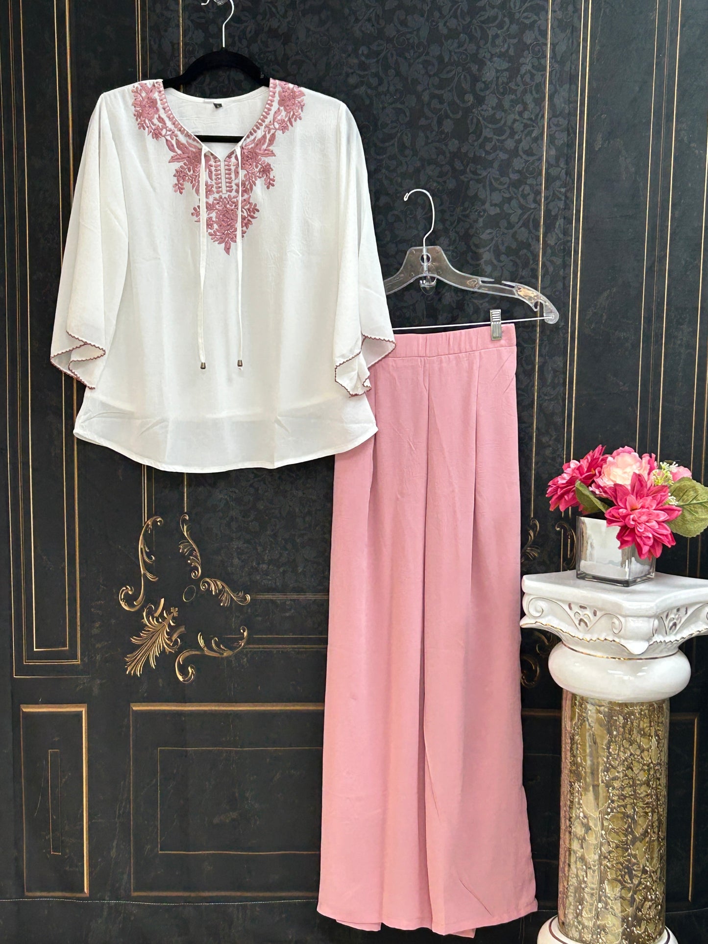 Co-ord set / chiffon top with pant