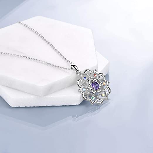 CHAKRAS LOTUS NECKLACE - Concordia Style Boutique