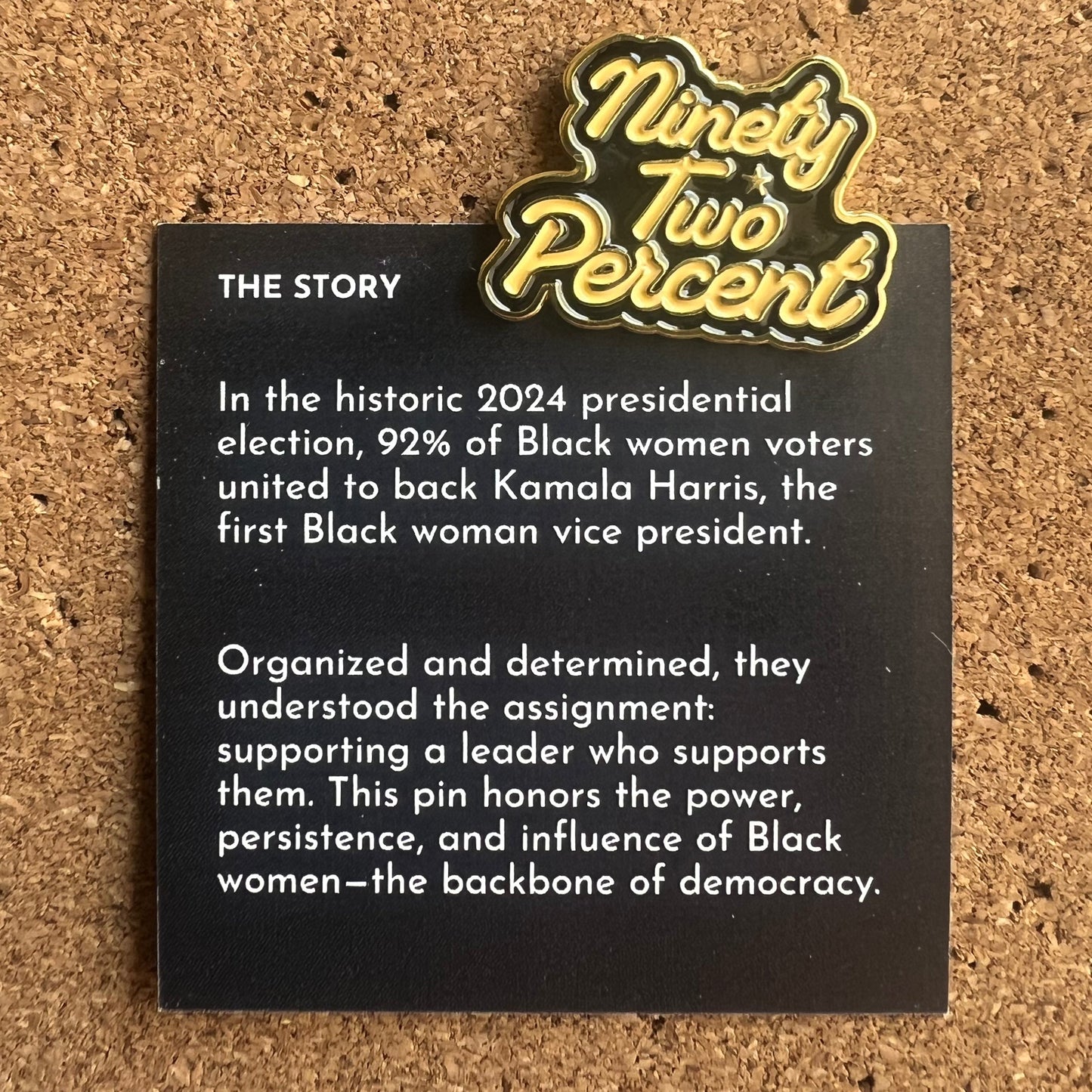 Ninety-Two Percent Enamel Pin