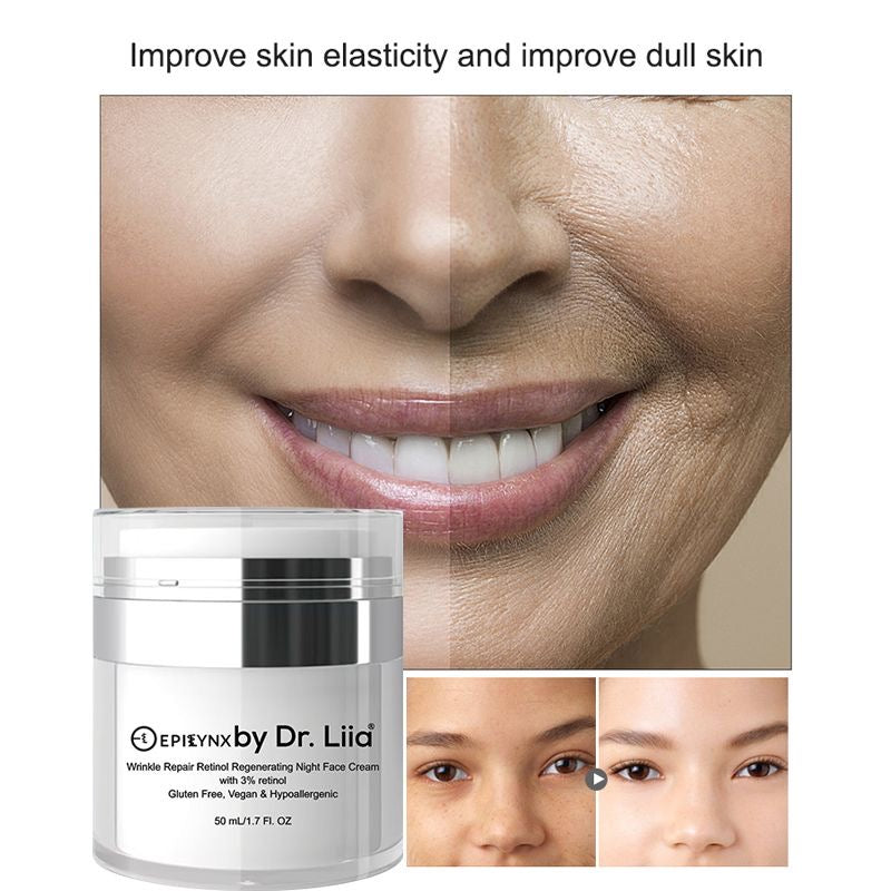 Wrinkle Repair Retinol Regenerating Night Face Cream with 3% Retinol - Concordia Style Boutique