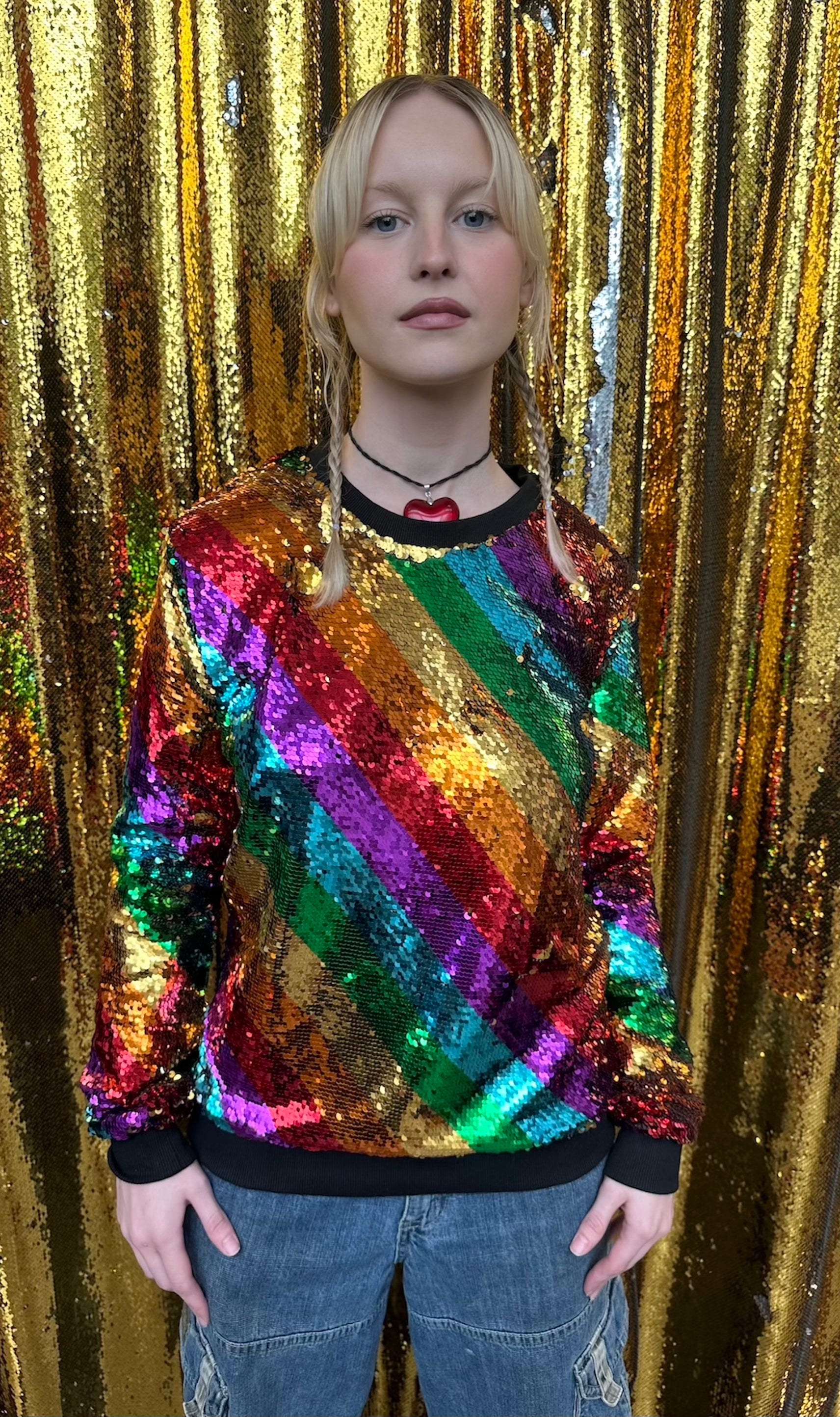 "Any Old  Iron" - Golden Rainbow Sweatshirt - Premium Clothing from Any Old Iron - Just $190! Shop now at Concordia Style Boutique