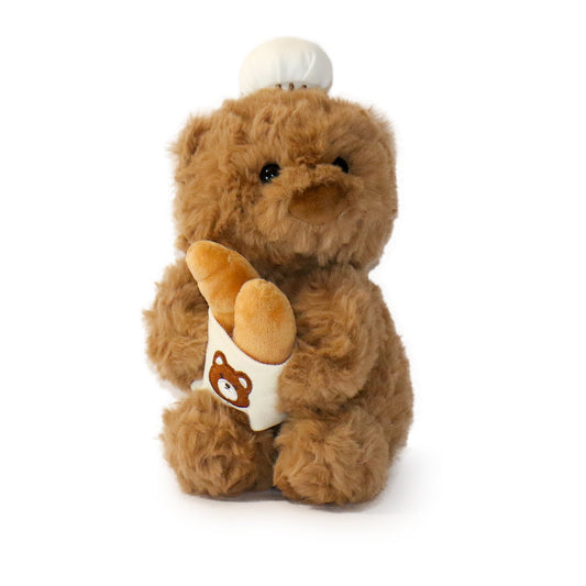 9-inch Brown Baker Bear with Bag