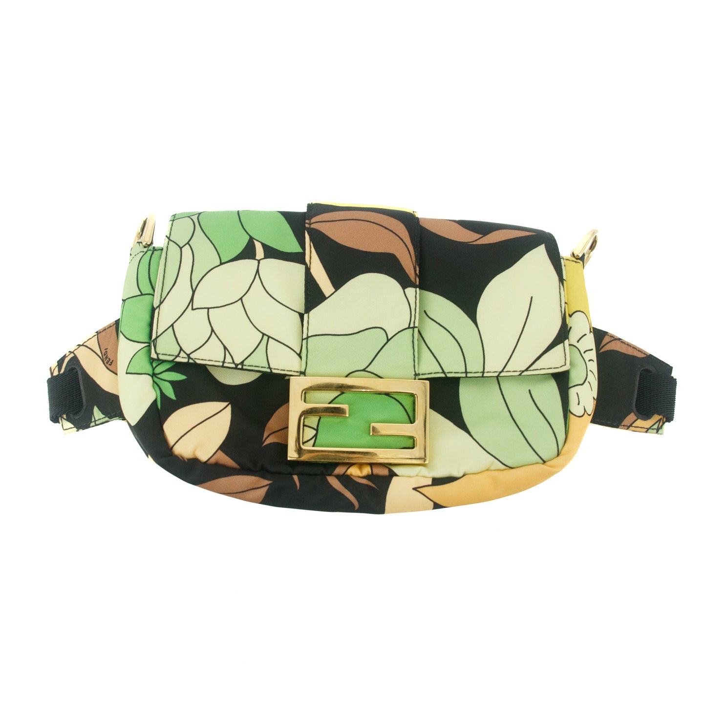 Fendi Vintage Convertible Uette Green Baguette Belt Bag #9314