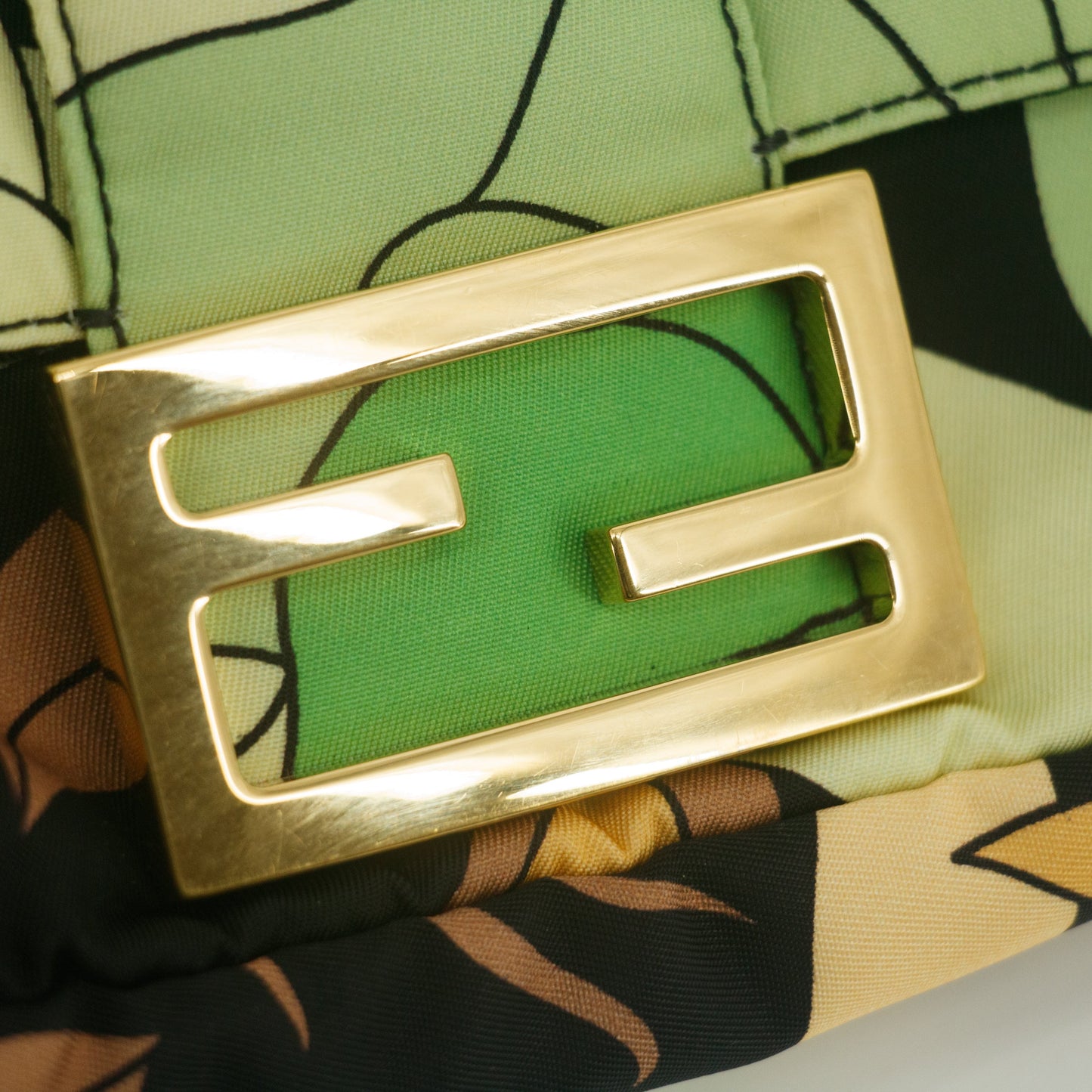 Fendi Vintage Convertible Uette Green Baguette Belt Bag #9314