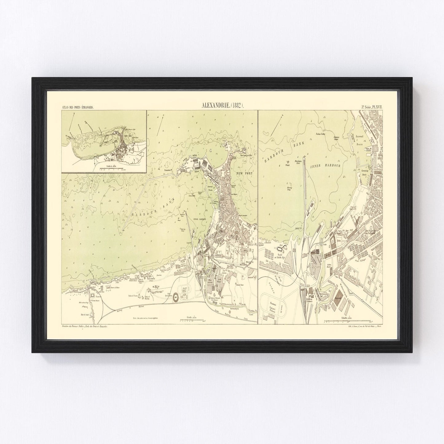 Vintage Map of Alexandria Egypt, 1882 - Concordia Style Boutique