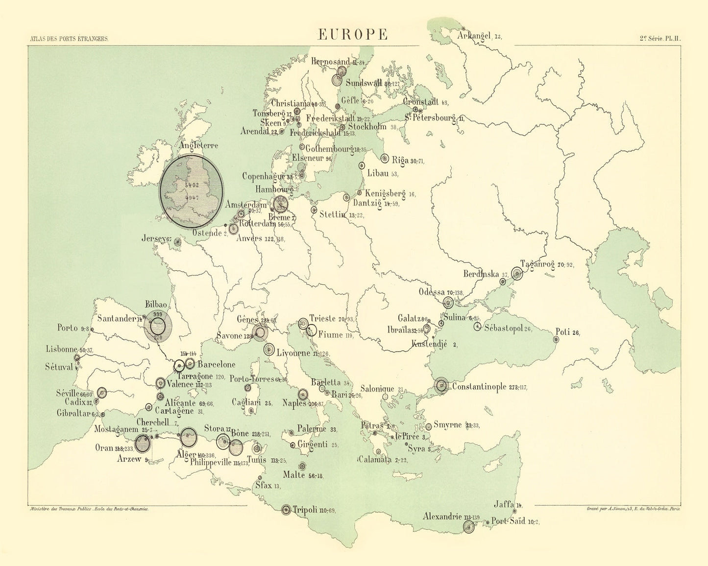 Vintage Europe Map 1886 - Concordia Style Boutique