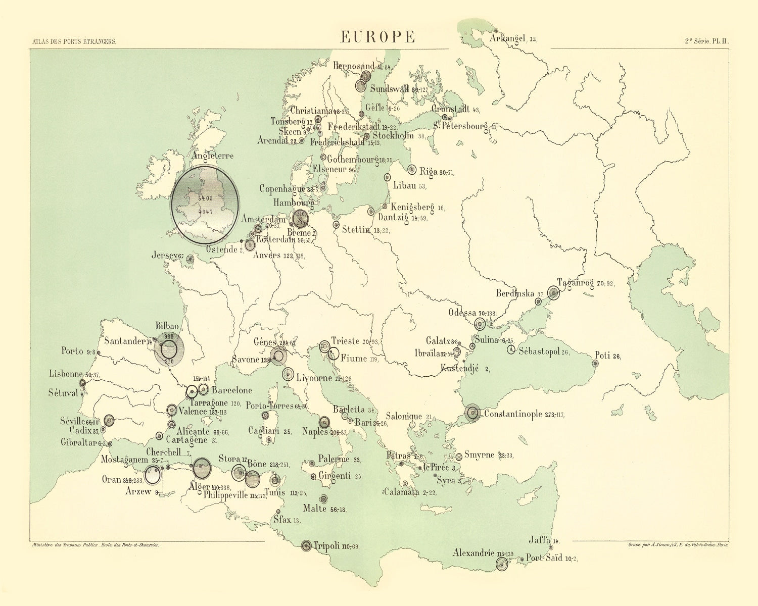 Vintage Europe Map 1886 - Concordia Style Boutique