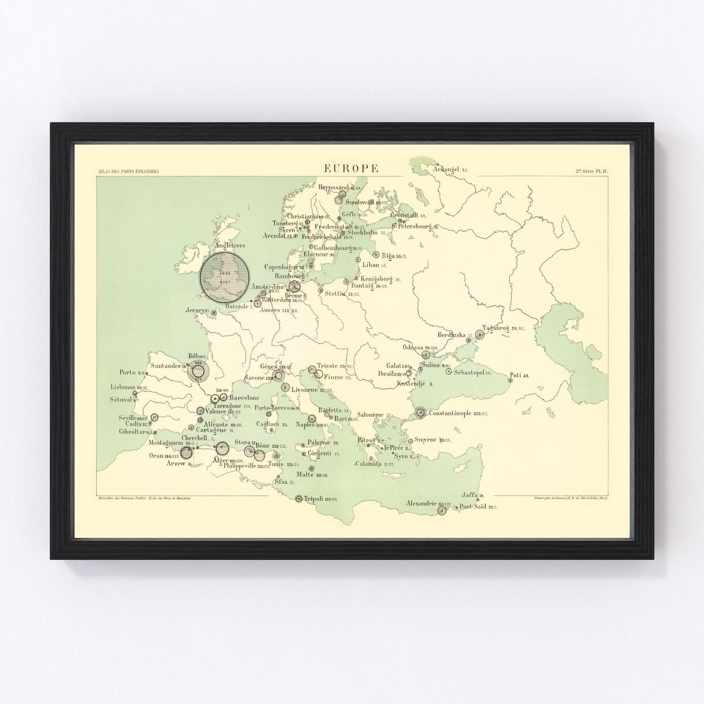 Vintage Europe Map 1886 - Concordia Style Boutique
