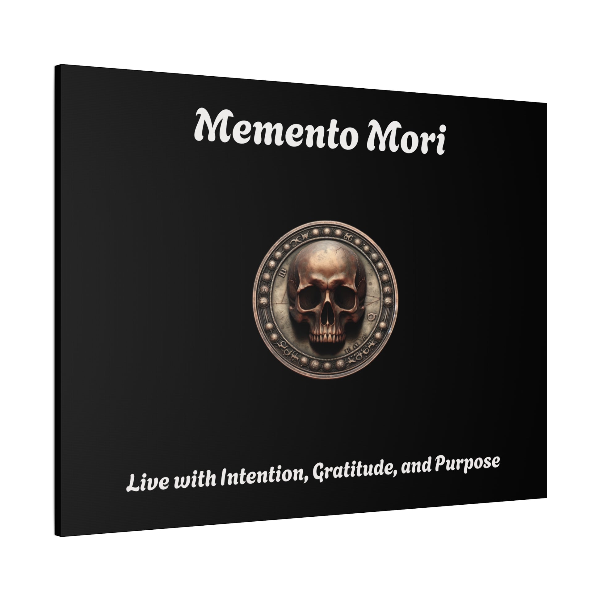 "Memento Mori" Matte Canvas - Inspirational Wall Art -"Live with Intention, Gratitude, and Purpose" - Premium Canvas from Concordia Style Boutique - Just $56.56! Shop now at Concordia Style Boutique