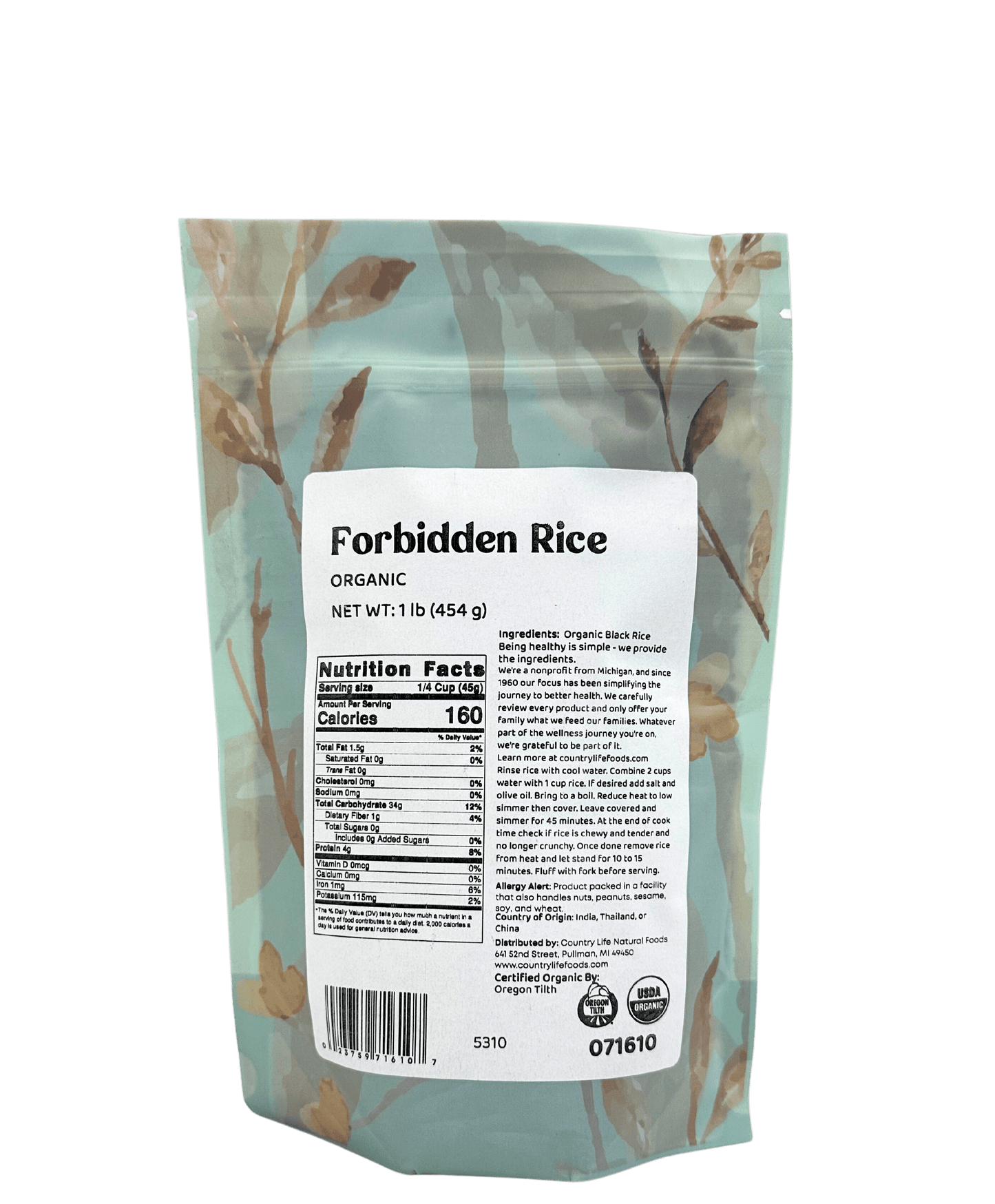 Forbidden Rice, Black, Organic - Concordia Style Boutique