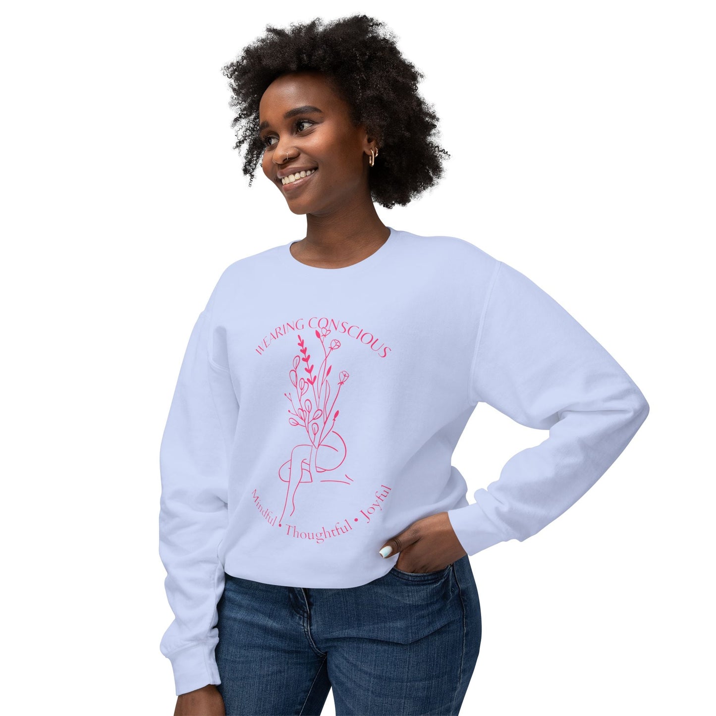 Spring Mindfulness Crewneck Sweatshirt - Joyous and Conscious Design