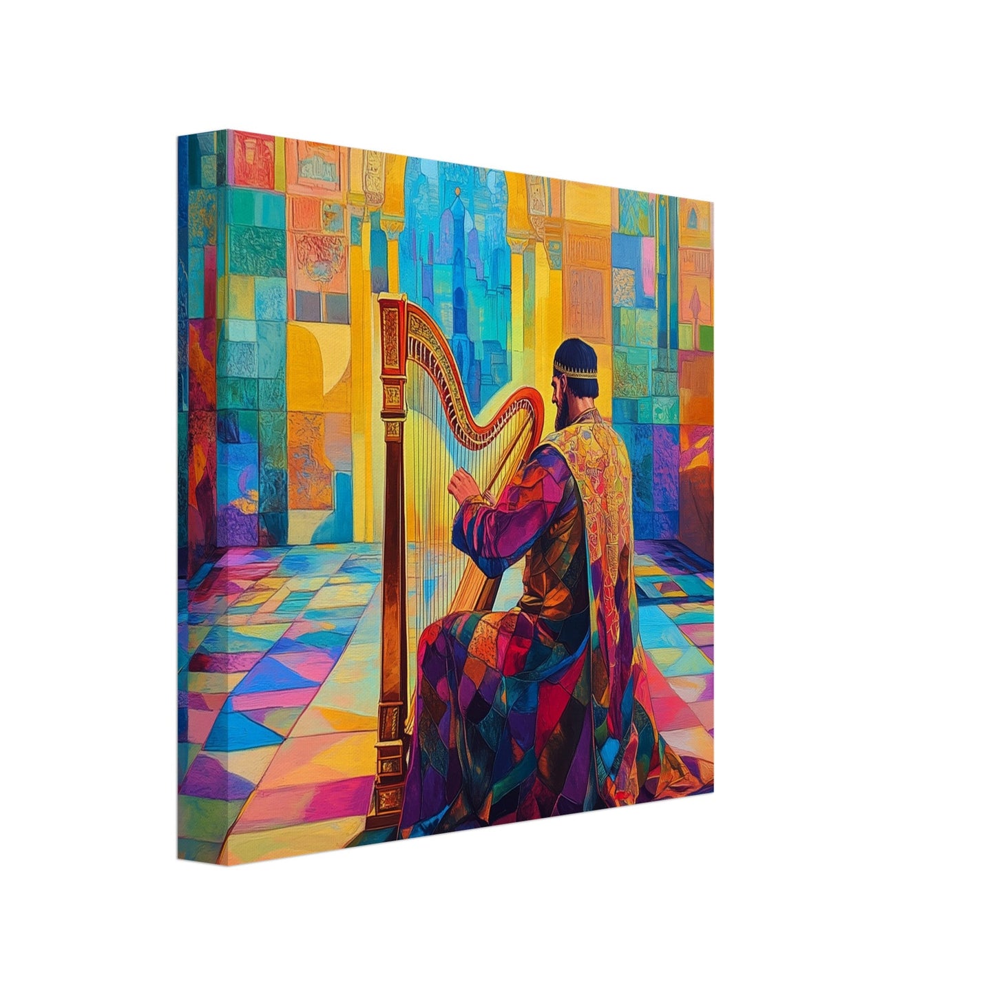 King David's Melody: Harp of Jerusalem Canvas Print