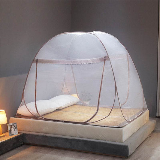 Mongolian Dome mosquito net for Sleeping - Steel wire bottomless folding - Single-door - Concordia Style Boutique