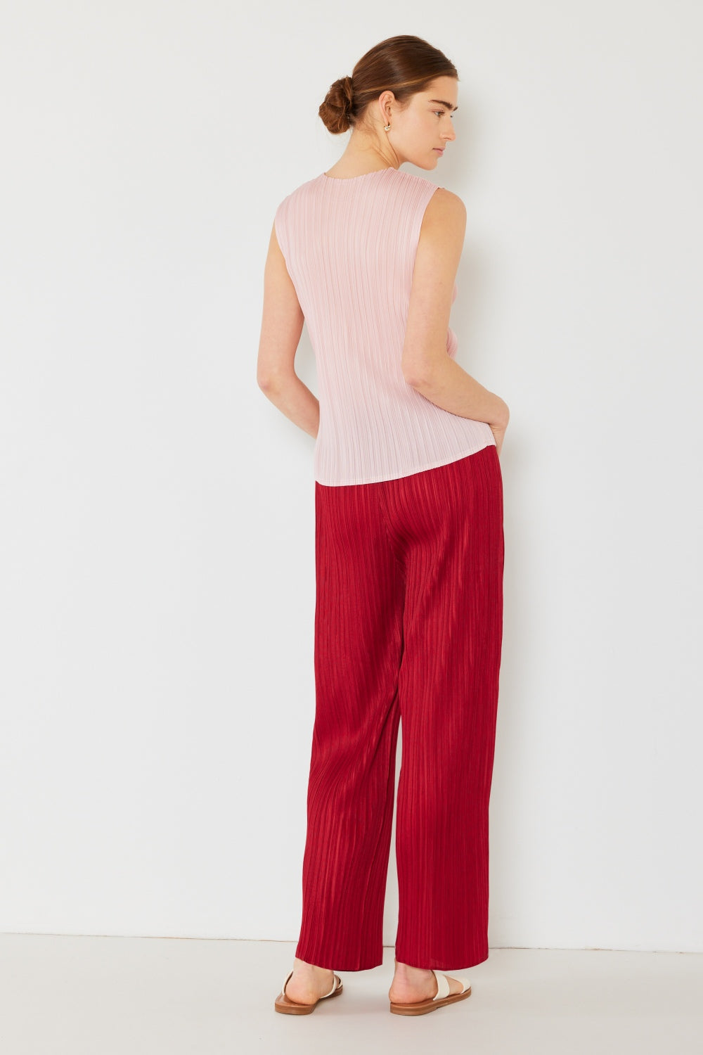 Marina West Swim Pleated Elastic-Waist Straight Pants - Premium Waist Straight Pants from Concordia Style Boutique - Just $52.80! Shop now at Concordia Style Boutique