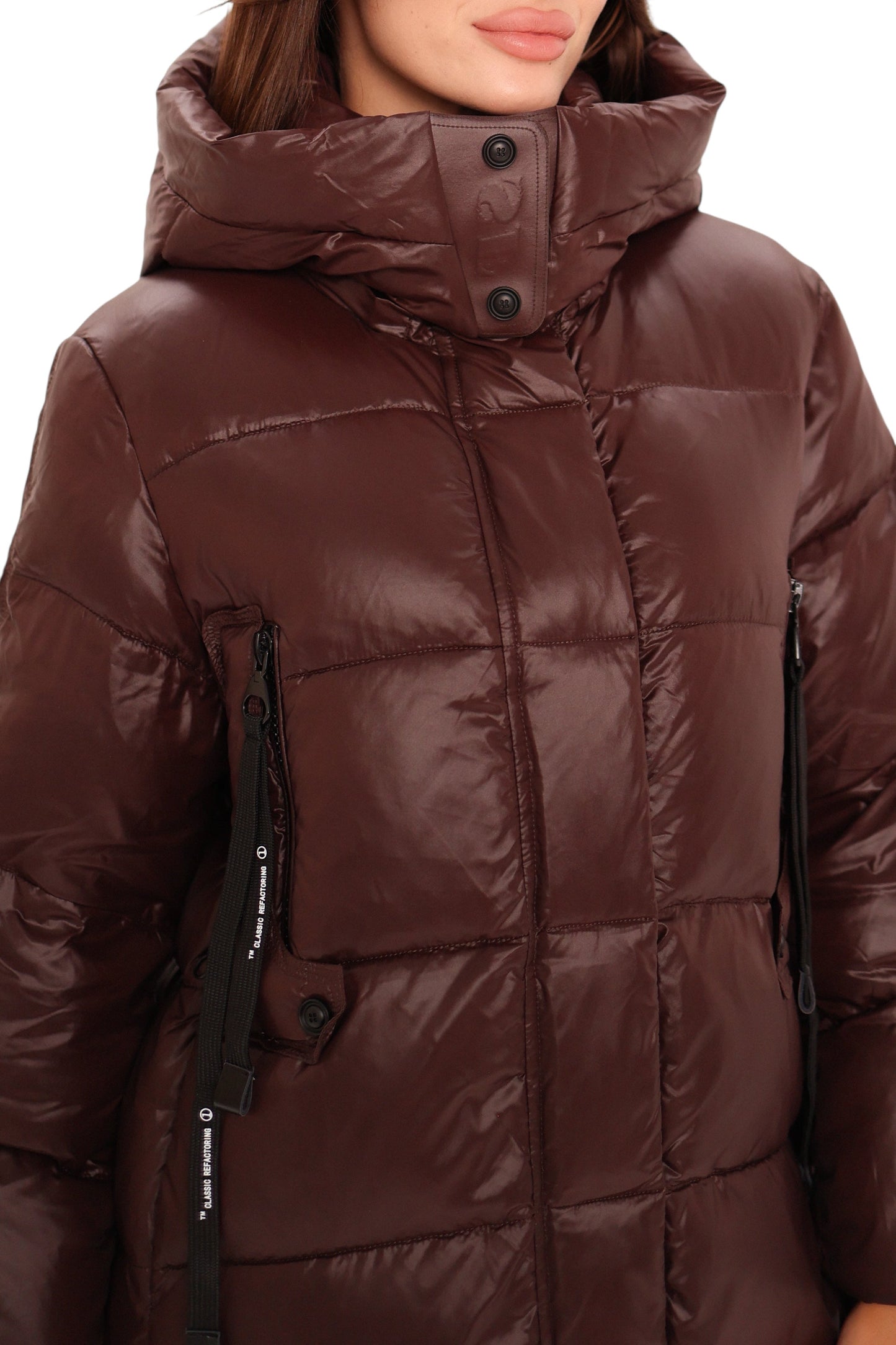 Espresso Shine Insulated Bio-Down Puffer
