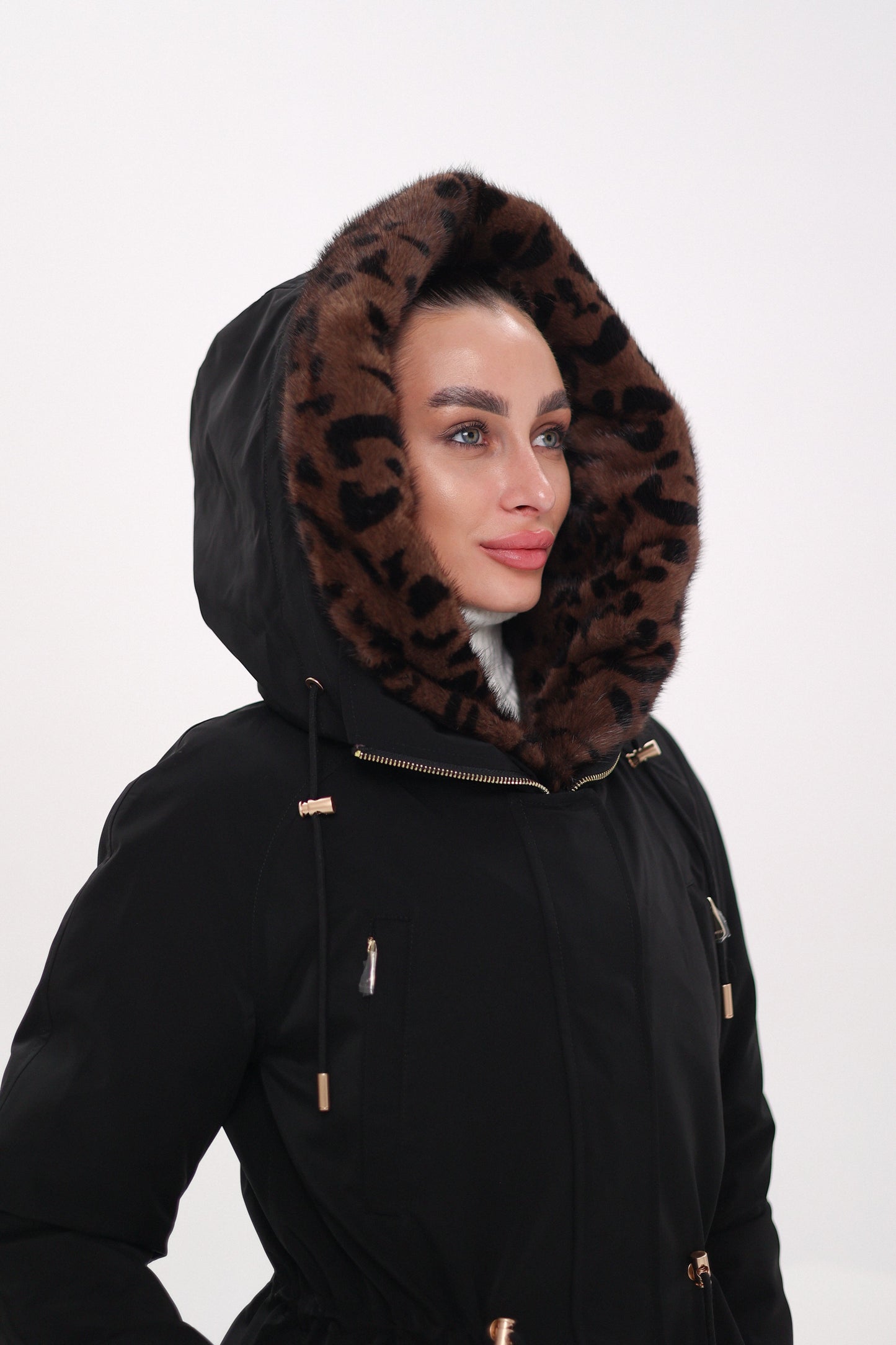 Genuine Scandinavian Mink Fur Parka with Rabbit Fur Insulation