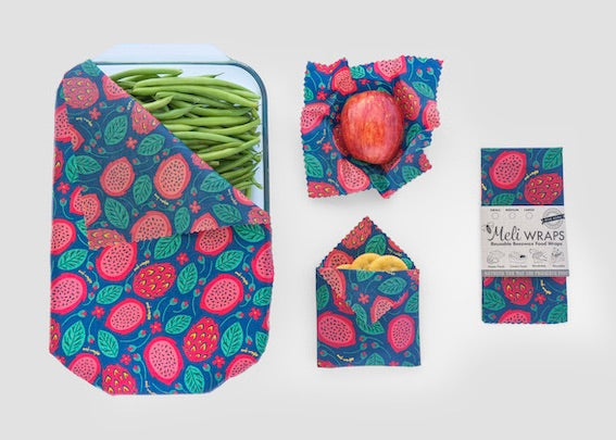 Beeswax Food Wrap - Dragonfruit Print - Concordia Style Boutique