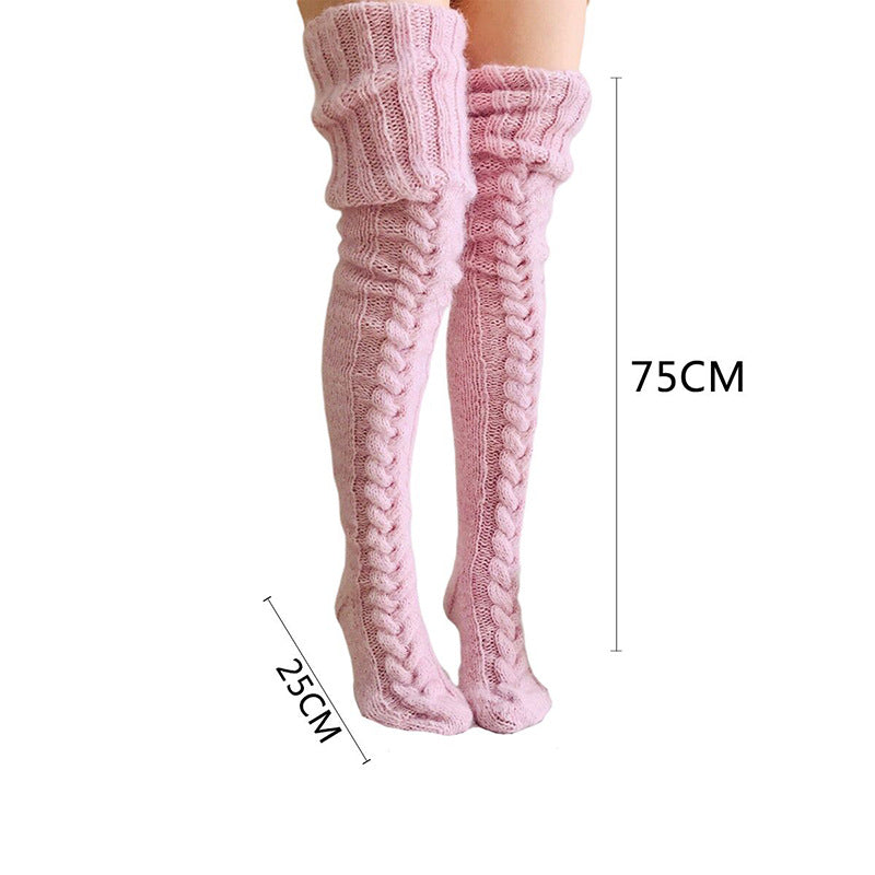 Winter Socks Over The Knee Lengthened Long Tube Knitted Pile Socks - Premium socks from Concordia Style Boutique - Just $23.78! Shop now at Concordia Style Boutique