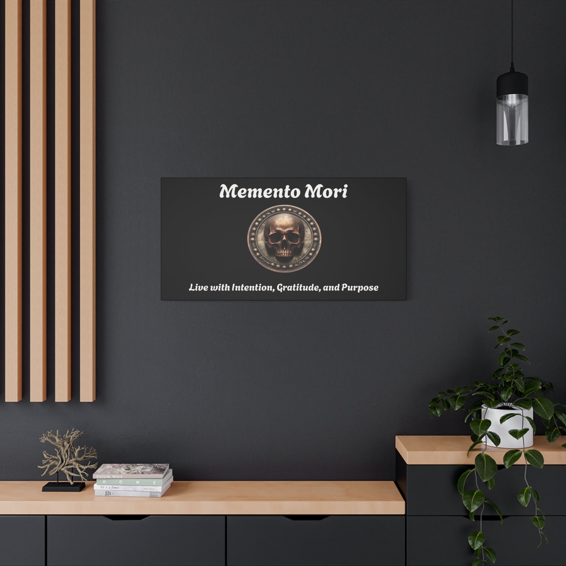 "Memento Mori" Matte Canvas - Inspirational Wall Art -"Live with Intention, Gratitude, and Purpose" - Premium Canvas from Concordia Style Boutique - Just $56.56! Shop now at Concordia Style Boutique