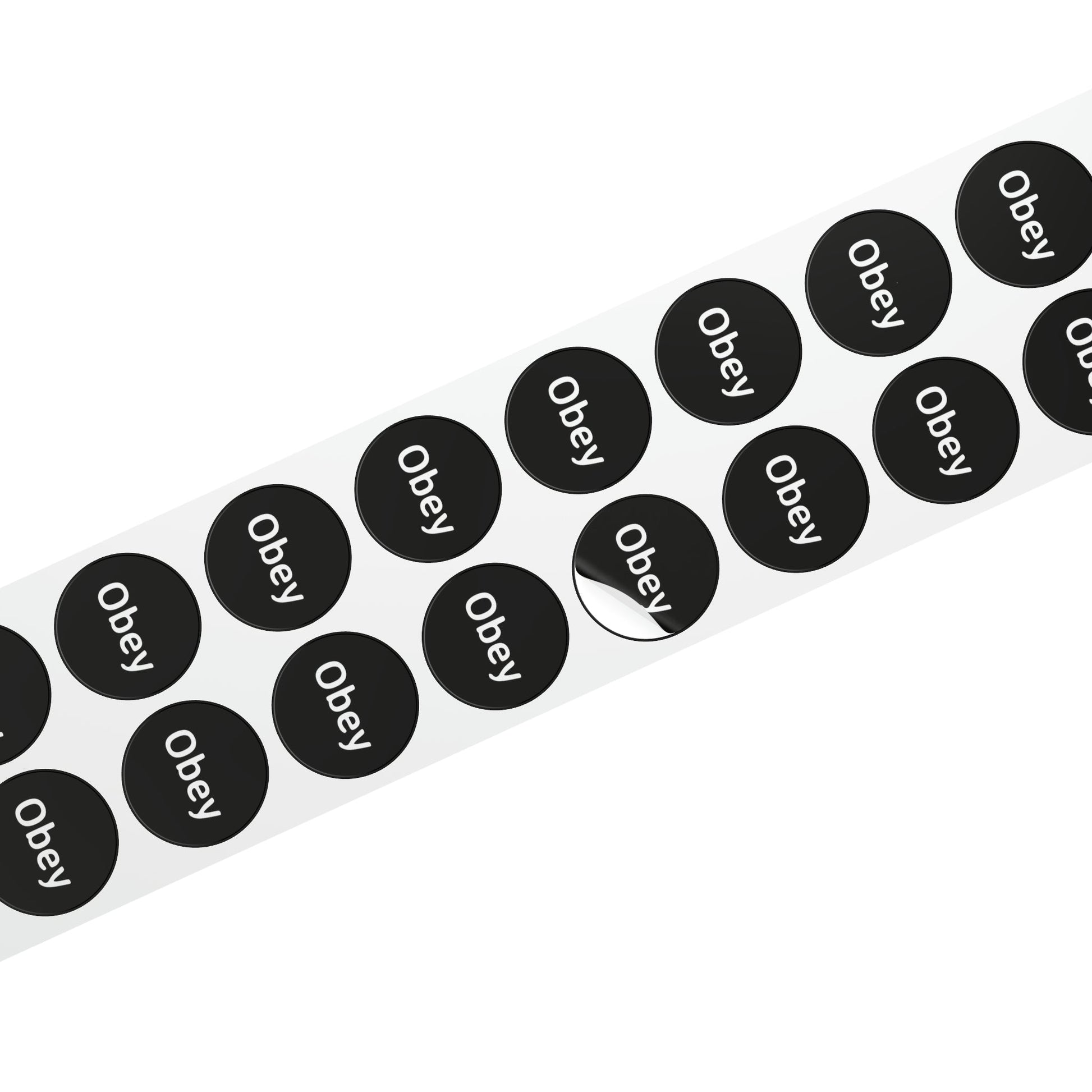 Round Sticker Label Rolls - Obey - Premium Round Sticker Label Rolls from Concordia Style Boutique - Just $97.27! Shop now at Concordia Style Boutique