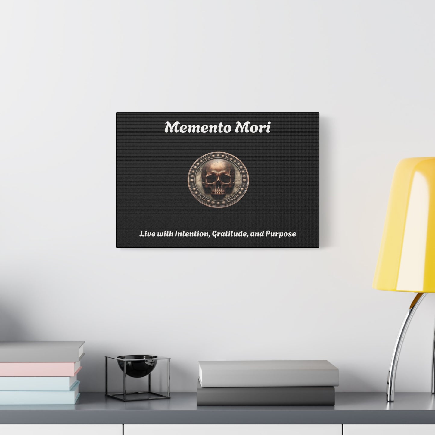 "Memento Mori" Matte Canvas - Inspirational Wall Art -"Live with Intention, Gratitude, and Purpose" - Premium Canvas from Concordia Style Boutique - Just $56.56! Shop now at Concordia Style Boutique