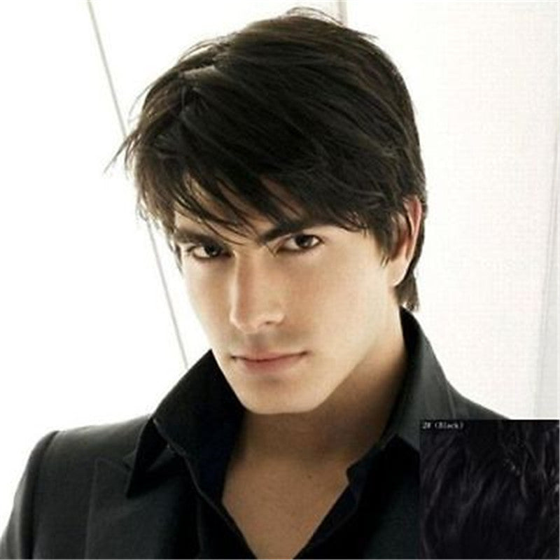 Men's Black Fashion Short Straight Wig - Premium wig from Concordia Style Boutique - Just $15.97! Shop now at Concordia Style Boutique