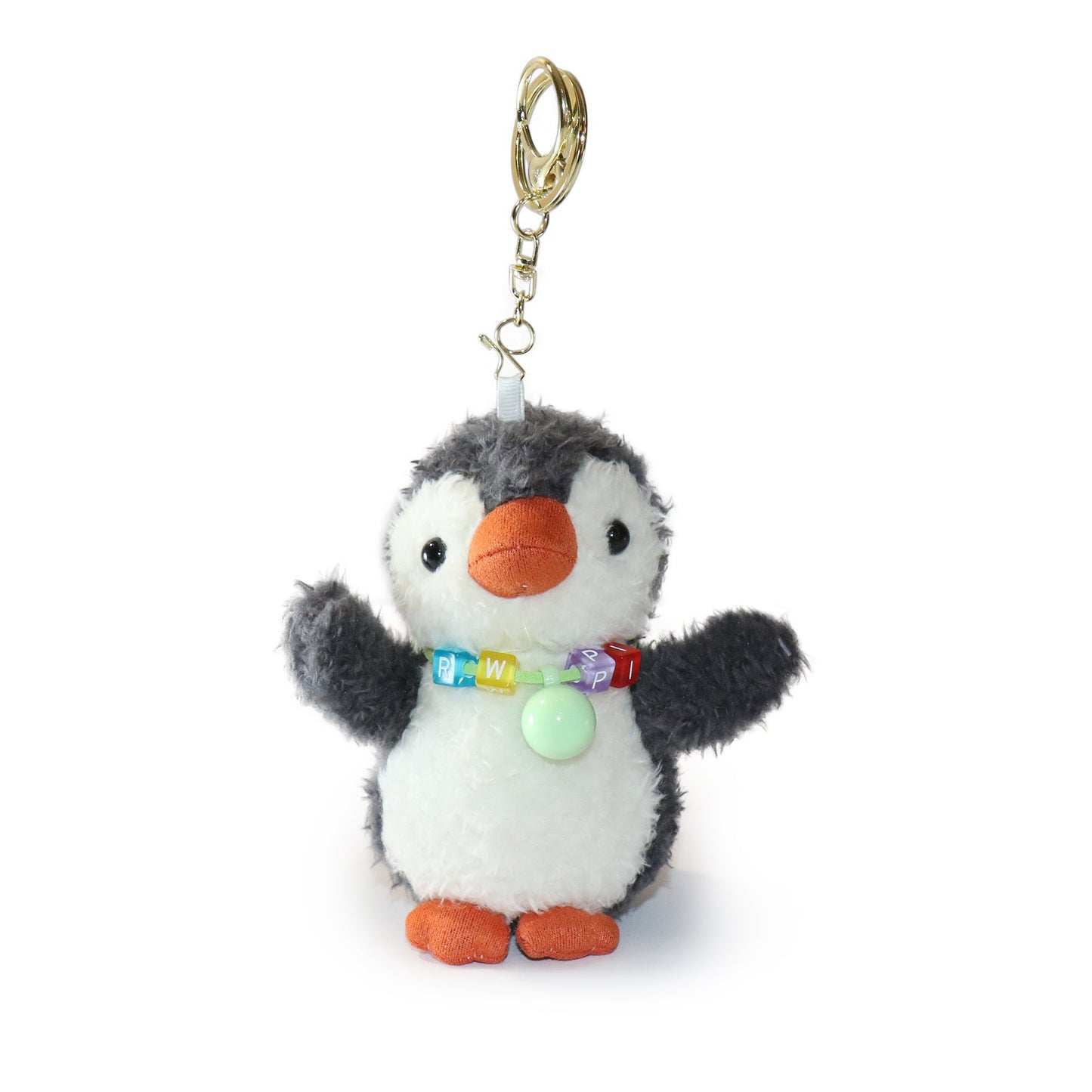 4-inch Fritter Penguin white Black Bow and Heart Charm