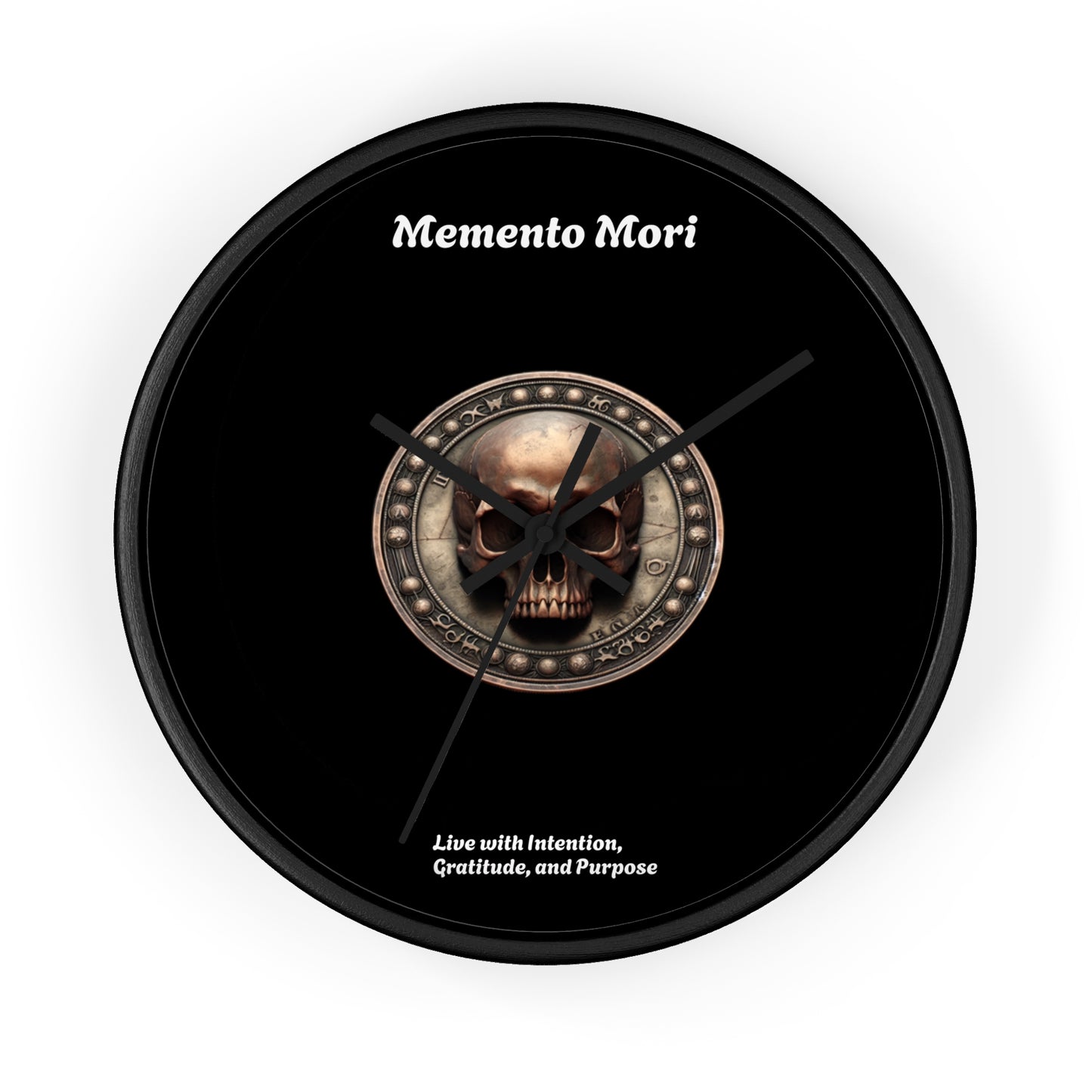 "Memento Mori" Wall Clock - Symbol of Intention, Gratitude, and Purpose - Premium Wall Clock from Concordia Style Boutique - Just $48.23! Shop now at Concordia Style Boutique