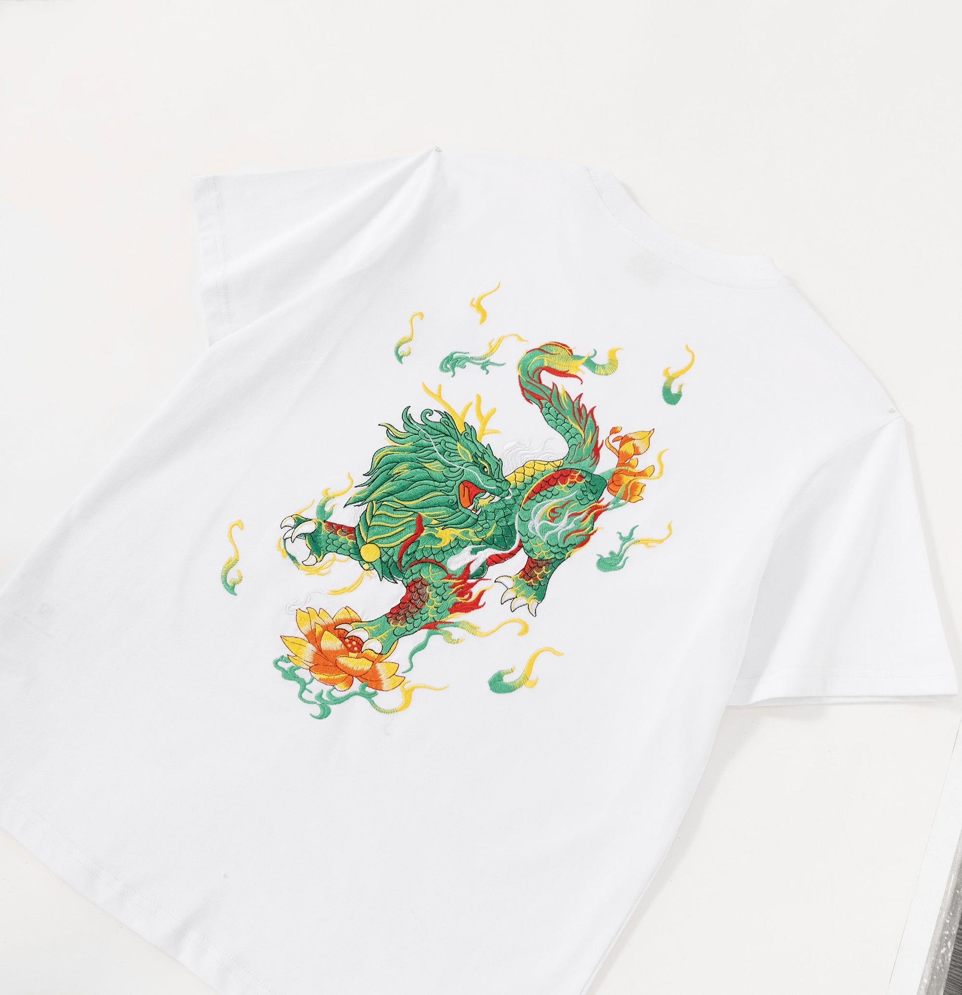 KH759 Emerald Kirin Embroidery Tee - Concordia Style Boutique
